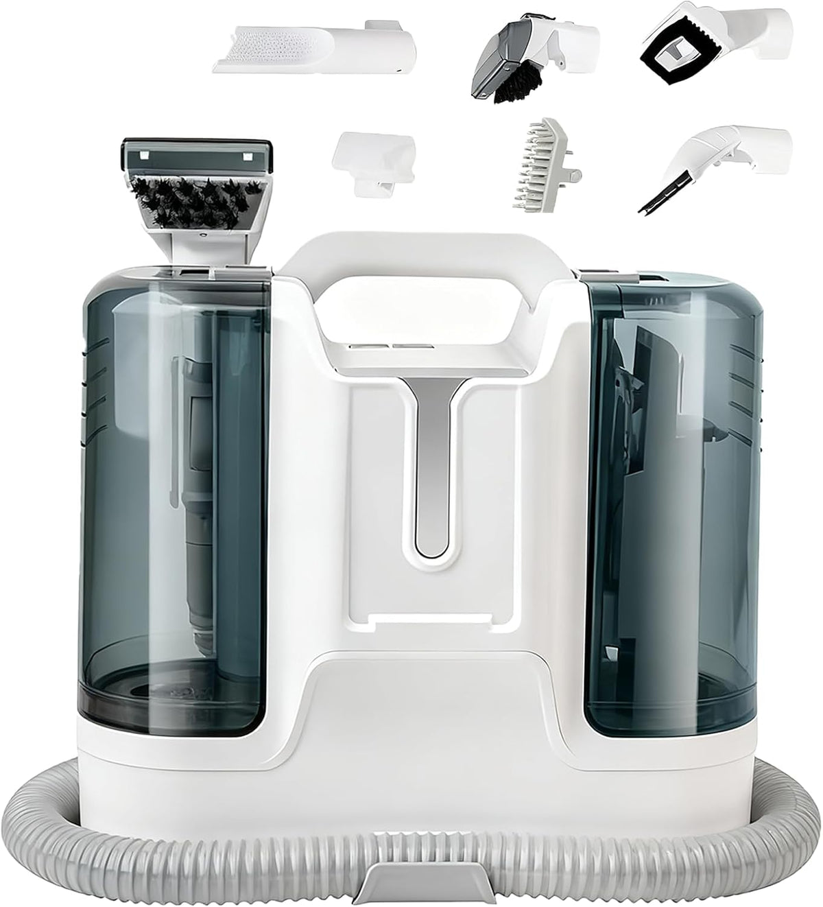 canapé Nettoyeur, 450 W, Gris, de tapis portable avec tête de brosse pour s, s et sièges de voiture, Détachant efficace