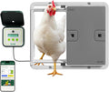 Omlet Habitats, Gris, Porte Automatique pour Poulailler avec Wi-FI, Ouvre et Ferme Automatiquement, Programmable Via Application