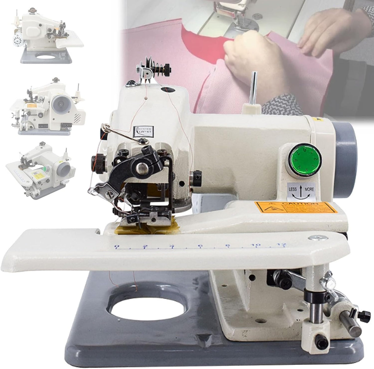 Machines machine à coudre, Gris, à ourler les points aveugles portables, ourleur de points de stores de table avec 10 aiguilles et accessoires