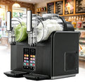 ZyKnaurral Machines à granité, 2 X 2, Noir, Machine À Granita Électrique, Double Cuve L, Usage Professionnel