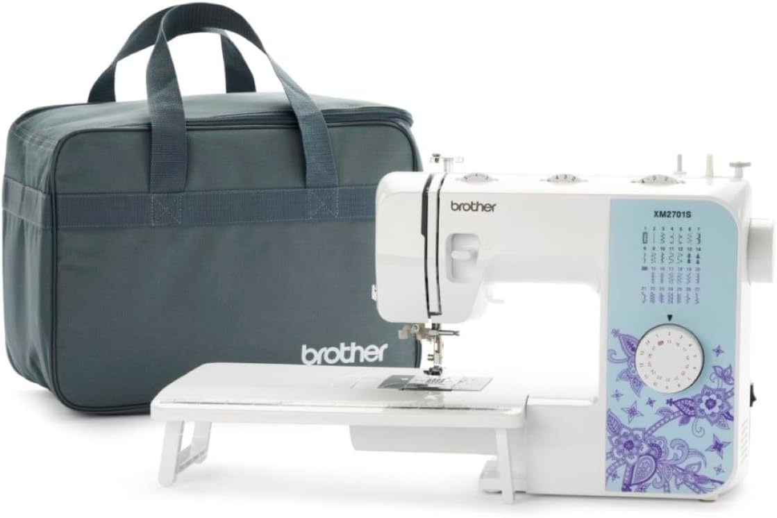 Brother machine à coudre, Gris, XM2701S (Exclusive Edition), 27 Points, Facile pour Débutants, Portable, Couture Automatique