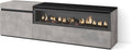 Skraut Home cheminée électrique, 102 cm de large, 21 cm de haut., 34w., 150x45x35 cm, Noir, Meuble TV, Banc Télé