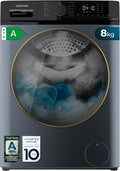 Cecotec lave-linge, 8 kg, 1400 RPM, 1400 tr/min, Bleu, Bolero DressCode 8610 Inverter Ice Blue A. Chargement Frontal
