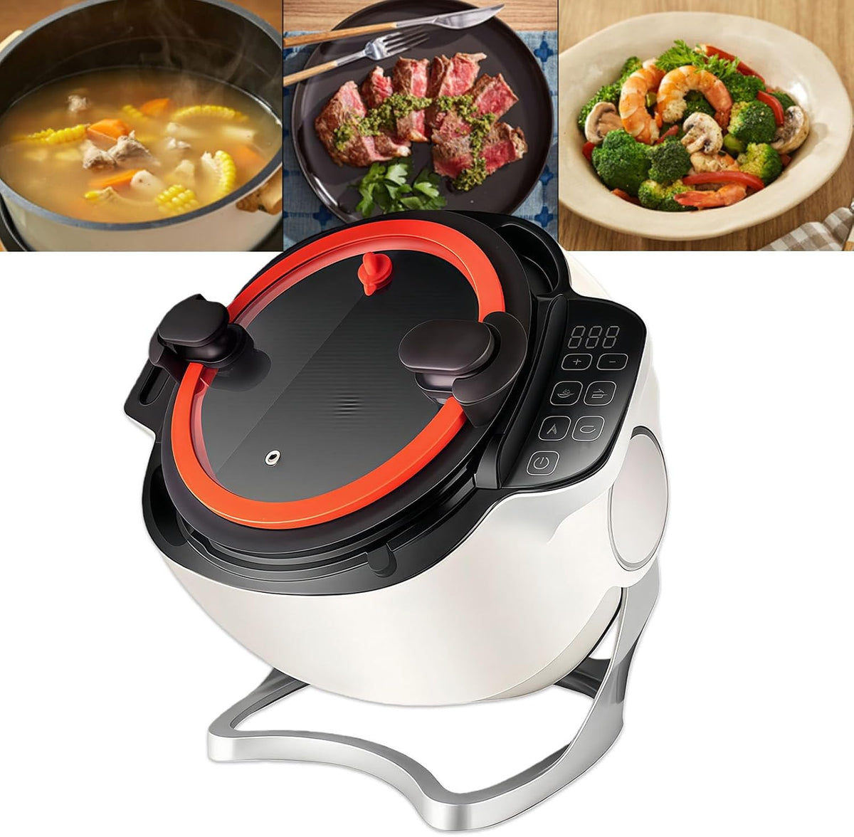 Glowdora Cuiseurs à riz, 1000 W, 2000 W, 220 V, Noir, Appareil De Cuisson Automatique /, Cuve Rotative À 360°
