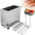 SHENGSHIYU Appareils à hot dog, 630 × 252 × 545 mm, 25 L, 3 kW, 25 L, Acier inoxydable, Noir, Machine à Frire Les Corn Dogs