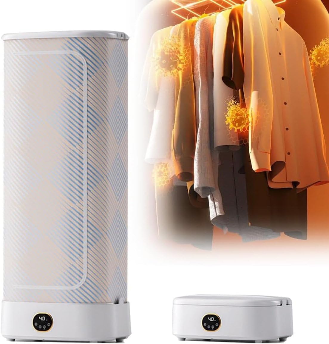 armoire MJMLUCK, Blanc, à vapeur, défroisseur à vêtements sur pied, sèche-linge, entretien automatique du linge