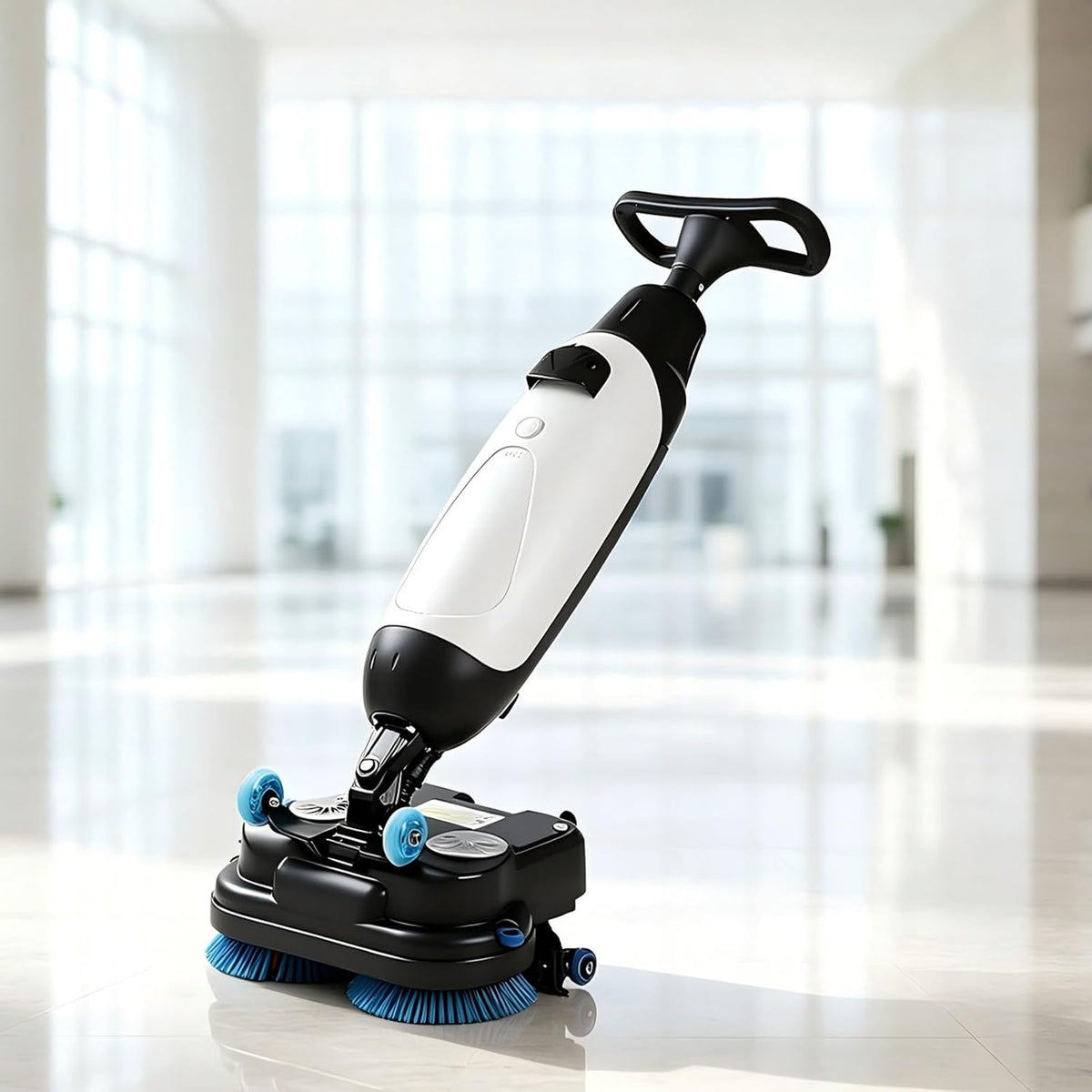 PweKzxt polisseuse, 17 Pouces, Blanc, Machine De Polissage De Sol Fonctionnelle, Autolaveuse- AutoportéE, Double Brosse Rotative White