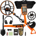 VEVOR Détecteurs de métaux, 6,8-9,6 V, ≥ 75 dB, 30,5 cm, 127 cm, ABS, Noir/Orange